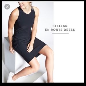 ATHLETA Black Stellar En Route Sleeveless Dress